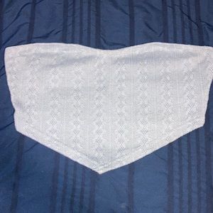 Blue rib knit Shein top